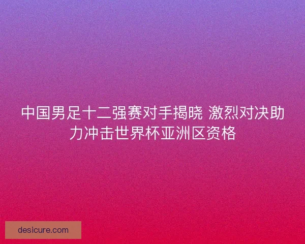 中国男足十二强赛对手揭晓 激烈对决助力冲击世界杯亚洲区资格 中国男足十二强赛对手揭晓 激烈对决助力冲击世界杯亚洲区资格