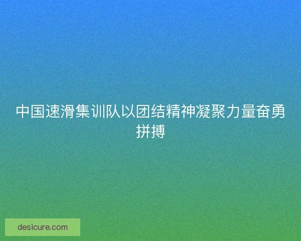 中国速滑集训队以团结精神凝聚力量奋勇拼搏 中国速滑集训队以团结精神凝聚力量奋勇拼搏